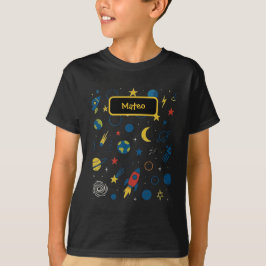 Galaxy-Design-T-Shirt mit Rakete und Sternen für J T-Shirt