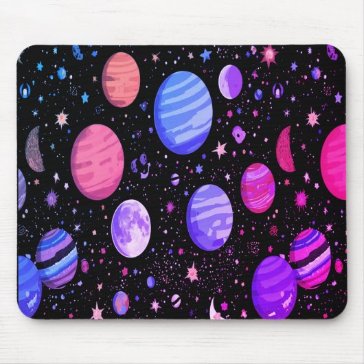 Galaxy Desk Mouse Pad - Astronaut & Weltraum Mousepad (Vorne)