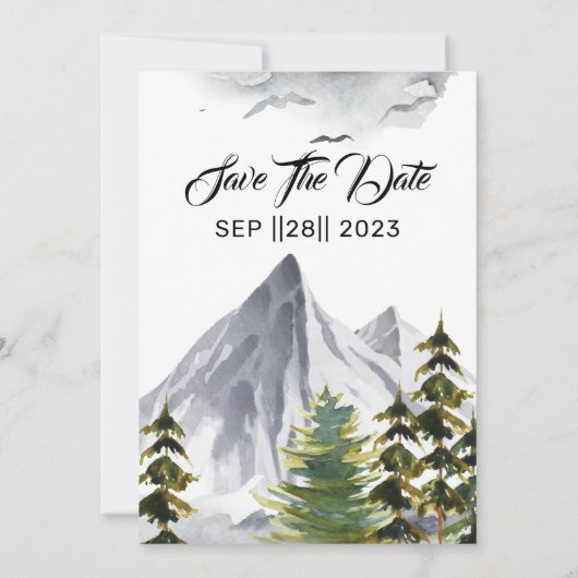 Galaxy Digital Wedding Template Einladung (Rückseite)