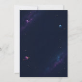 Galaxy Dino 1. Geburtstag Einladung (Rückseite)