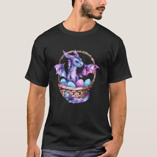 Galaxy Dragon Ostereier Basket Jagd Niedliche Kind T-Shirt (Vorderseite)