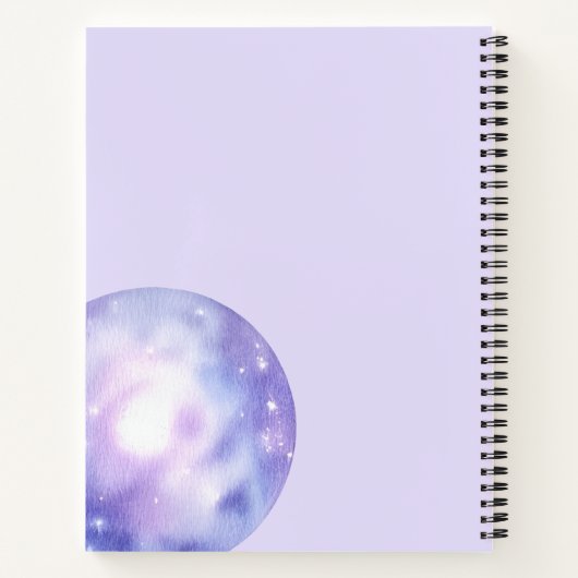 Galaxy Dreams Personalisiertes SpiralNotebook Notizblock (Rückseite)