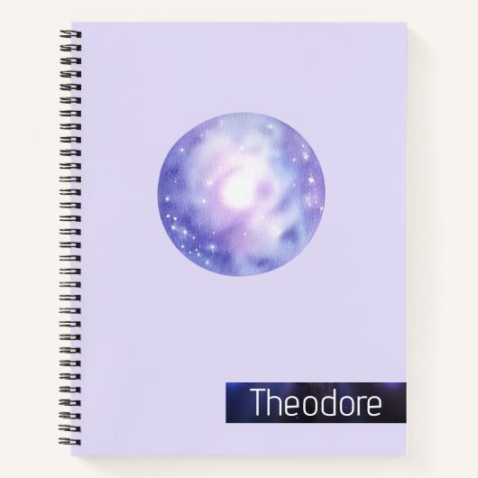 Galaxy Dreams Personalisiertes SpiralNotebook Notizblock (Vorderseite)
