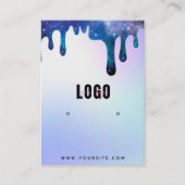 Galaxy Drip Ohrringe Display Logo Karte (Vorderseite)