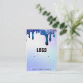 Galaxy Drip Ohrringe Display Logo Karte (Stehend Vorderseite)