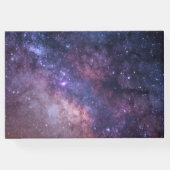 Galaxy Elegant Starry Night Universe Wedding Gästebuch (Rückseite)