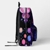 Galaxy Explorer kids Black Backpack Kosmic Bedruckter Rucksack (Links)
