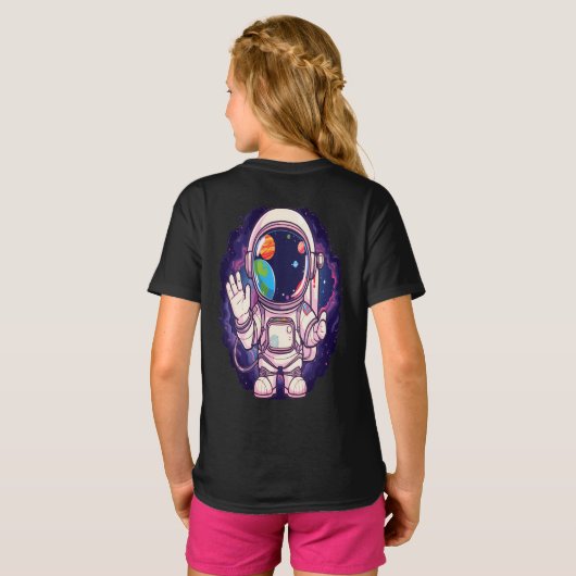 Galaxy Explorer Kids Shirt Fun Space Adventure (Schwarz voll)