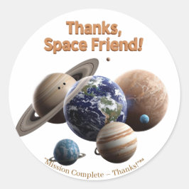 Galaxy Explorers - Aus dieser Welt danke Ihnen Sti Runder Aufkleber