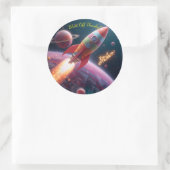 Galaxy Explorers - Aus dieser Welt danke Ihnen Sti Runder Aufkleber (Tasche)