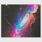 Galaxy Fantasy Geburtstagsgeschenk-Verpackungspapi Geschenkpapier (Flach)