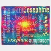 Galaxy Farbstoff Krawatte Sunburst Personalisiert  Fleecedecke (Vorderseite (Horizontal))