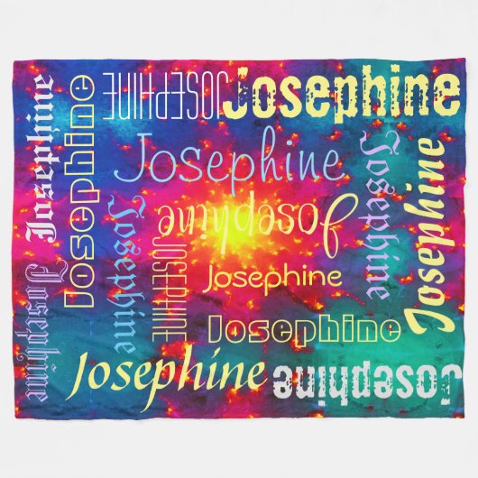 Galaxy Farbstoff Krawatte Sunburst Personalisiert  Fleecedecke (Vorderseite (Horizontal))