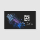 Galaxy-Faux-Glitter-QR-Code Magnetkarte (Vorderseite)
