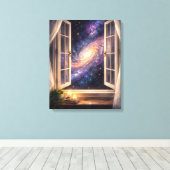 Galaxy-Fenster-Wandkunst Leinwanddruck (Insitu (Holzboden))