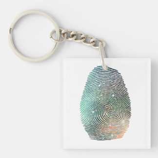 Galaxy Fingerprint Muster Schlüsselanhänger