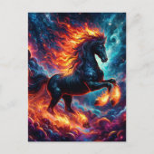 Galaxy Fire Horse Chinese New Year 2026 Postkarte (Vorderseite)