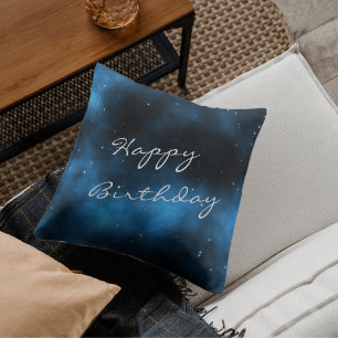 Galaxy Frohe Geburtstag Schrift individuell Gesche Kissen