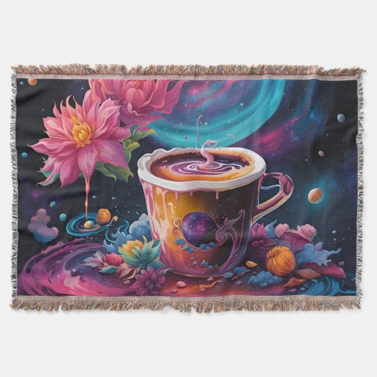 Galaxy Garden Kaffee Kunst Decke (Vorderseite)