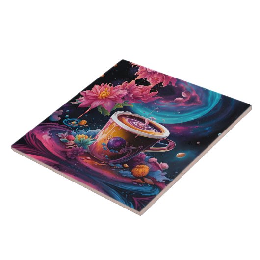 Galaxy Garden Kaffee Kunst Fliese (Seite)