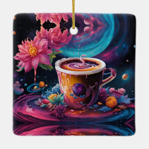 Galaxy Garden Kaffee Kunst Keramikornament