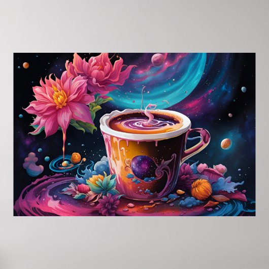 Galaxy Garden-Kaffee Poster (Vorne)