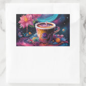 Galaxy Garden-Kaffee Rechteckiger Aufkleber (Tasche)