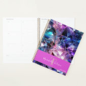 Galaxy Gemstone Crystal Lila Geometric Design Planer (Anzeige)