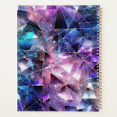 Galaxy Gemstone Crystal Lila Geometric Design Planer (Rückseite)