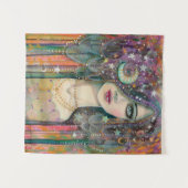 Galaxy Girl Bohemisch Fantasy von Molly Harrison Wandteppich (Vorderseite (Horizontal))