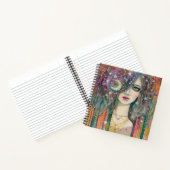 Galaxy Girl Boho Sinti und Roma Fantasy Art Sketch Notizblock (Innenseite)