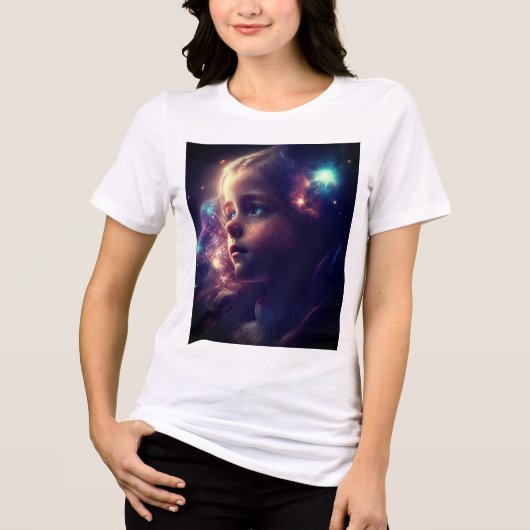 Galaxy Girl Tri-Blend Shirt (Vorderseite)