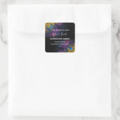 Galaxy Glitzer Back Soy Candle Labels Quadratischer Aufkleber (Tasche)