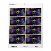 Galaxy Glitzer Black and Gold Body Butter Labels (Vorne)