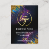 Galaxy Glitzer Black and Gold Duft List Card Visitenkarte (Vorderseite)