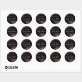 Galaxy Glitzer Black Body Butter Labels Runder Aufkleber (Blatt)