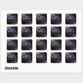 Galaxy Glitzer Black Essential Oil Blend Labels Quadratischer Aufkleber (Blatt)