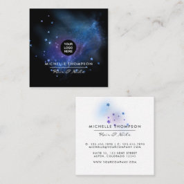 Galaxy Glitzer Business Card Quadratische Visitenkarte