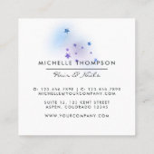 Galaxy Glitzer Business Card Quadratische Visitenkarte (Rückseite)