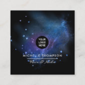 Galaxy Glitzer Business Card Quadratische Visitenkarte (Vorderseite)