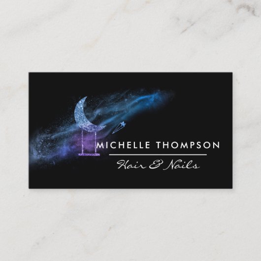 Galaxy Glitzer Business Card Visitenkarte (Vorderseite)