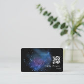 Galaxy Glitzer Business Card Visitenkarte (Stehend Vorderseite)
