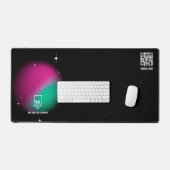 Galaxy Glow Benutzerdefiniertes Logo QR Code Elega Schreibtischunterlage (Tastatur & Maus)