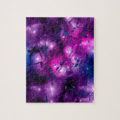Galaxy Glow | Kosmisches Blau, Lila und rosa Marmo Puzzle (Vertikal)
