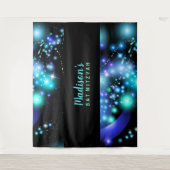GALAXY GLOWING STARS Bat Mitzvah Hintergrund Wandteppich (Vorderseite)