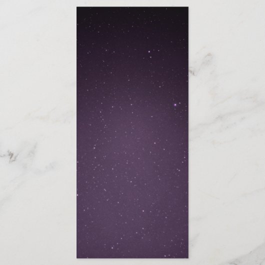 Galaxy Gold Moon Celestial Wedding Dinner Menü Menükarte (Rückseite)