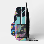 Galaxy Graffiti" – Urban Cosmic Style Backpack Bedruckter Rucksack (Rechts)