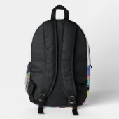 Galaxy Graffiti" – Urban Cosmic Style Backpack Bedruckter Rucksack (Rückseite)