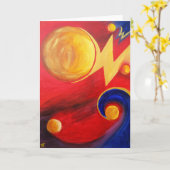Galaxy - Greeting Card Karte (Gelbe Blume)