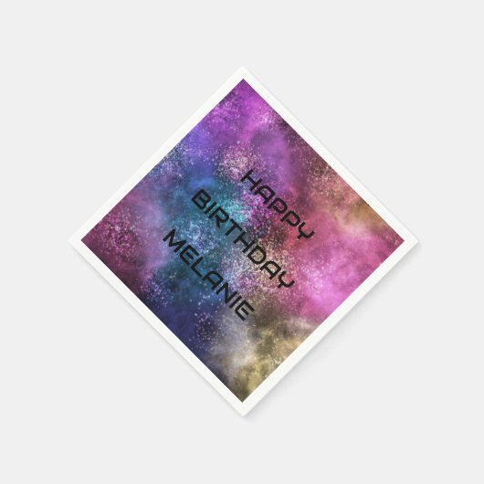 Galaxy Happy Birthday Serviette (Ecke)